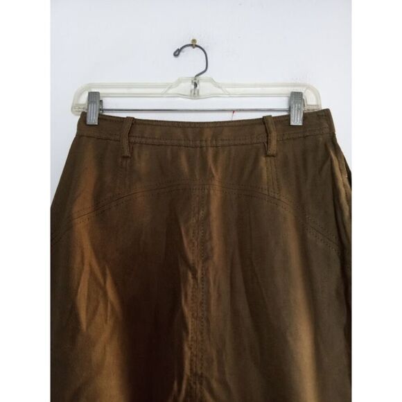 Diane Von Furstenberg Olive Green Linen Cotton Utility Style Pencil Skirt sz 6 - Picture 3 of 6